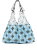 Épice Elziver net patterned shoulder bag - Blue