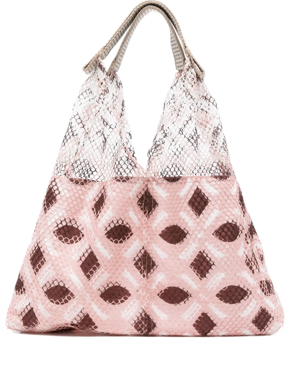 Épice Elziver mesh geometric-print shoulder bag | Pink | Image 1