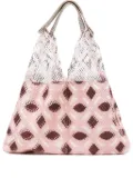 Épice Elziver mesh geometric-print shoulder bag - Pink