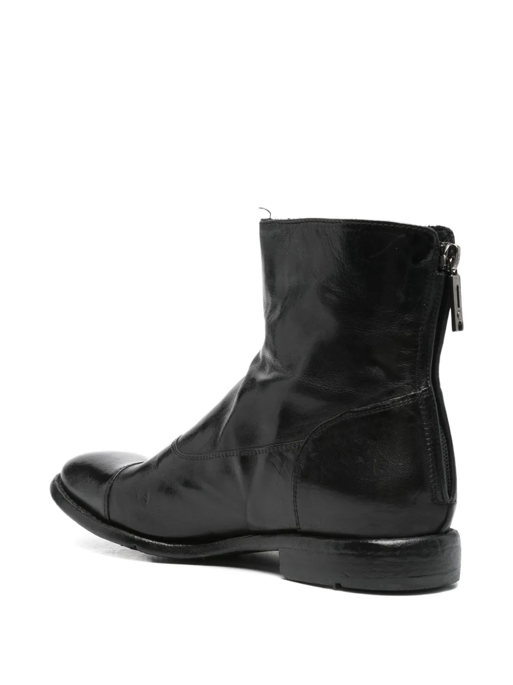 LEMARGO zip-fastening leather boots Black