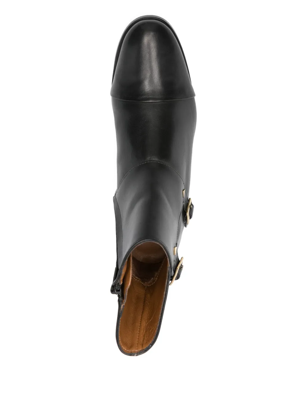 Anne Thomas Mr. Thomas double-buckle studded ankle boots Black