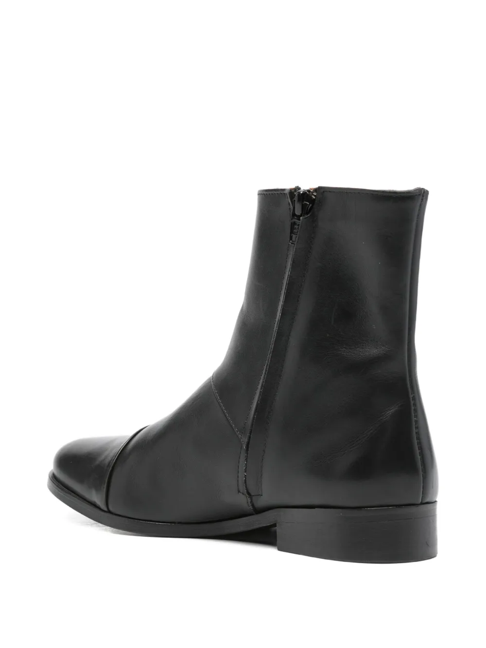 Anne Thomas Mr. Thomas double-buckle studded ankle boots Black