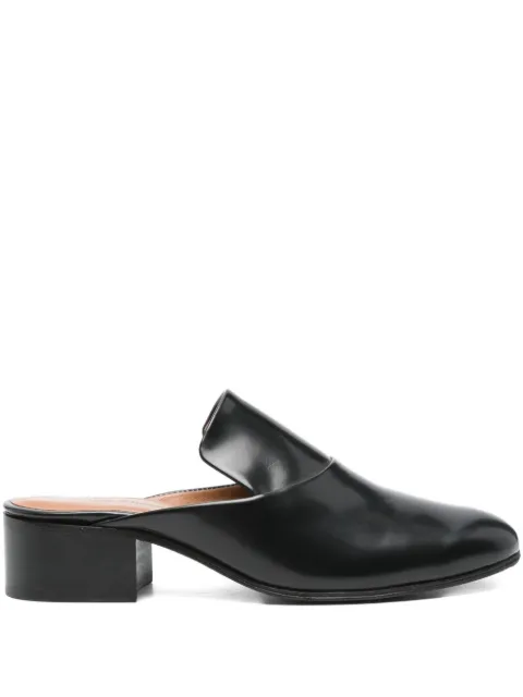 Anne Thomas 40mm leather block-heel mules