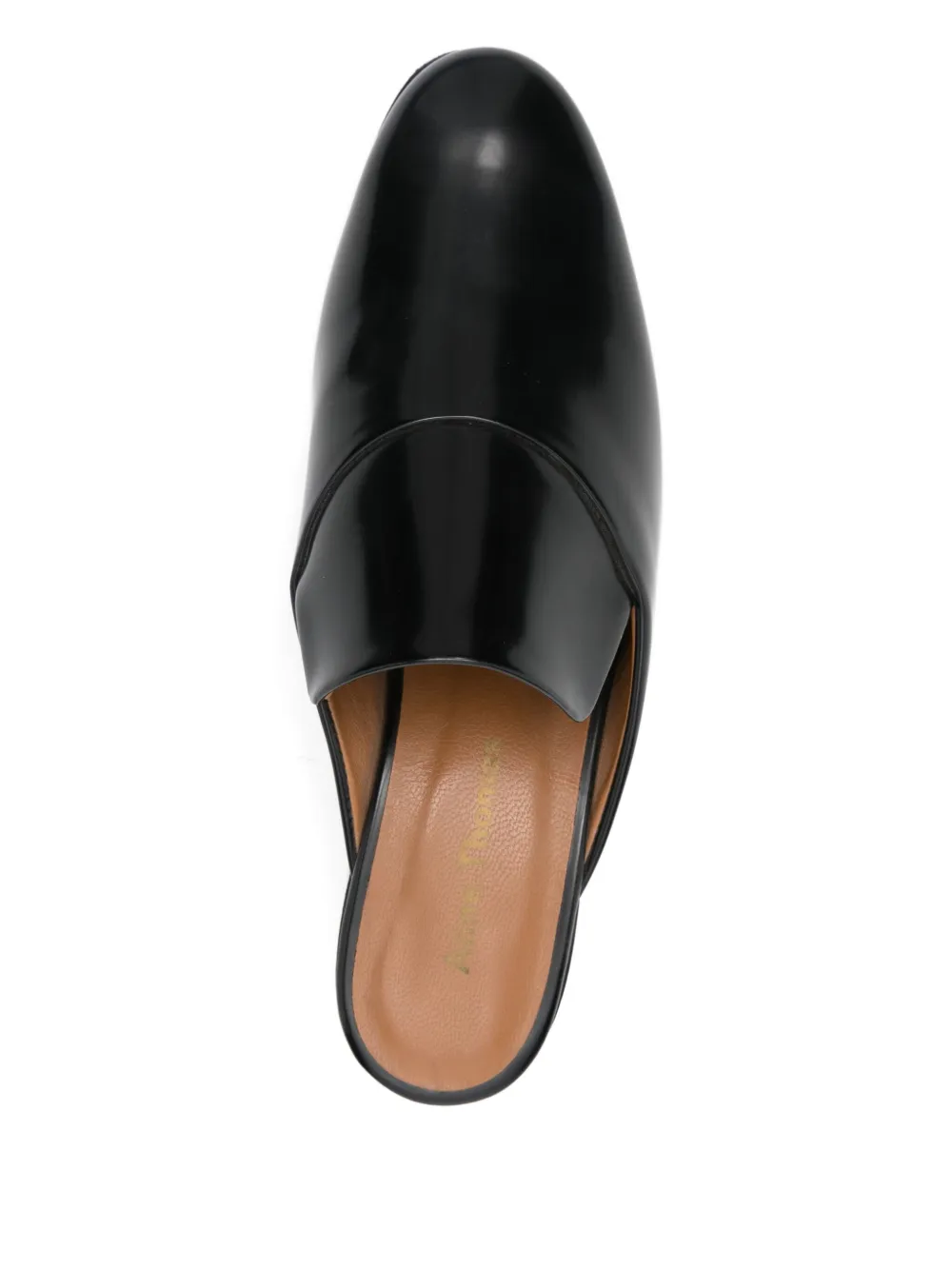 Anne Thomas 40mm leather block-heel mules Black