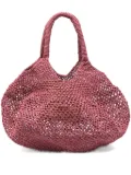 Sans Arcidet Mamabe raffia net-weave tote bag - Pink