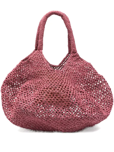 Sans Arcidet Mamabe raffia net-weave tote bag