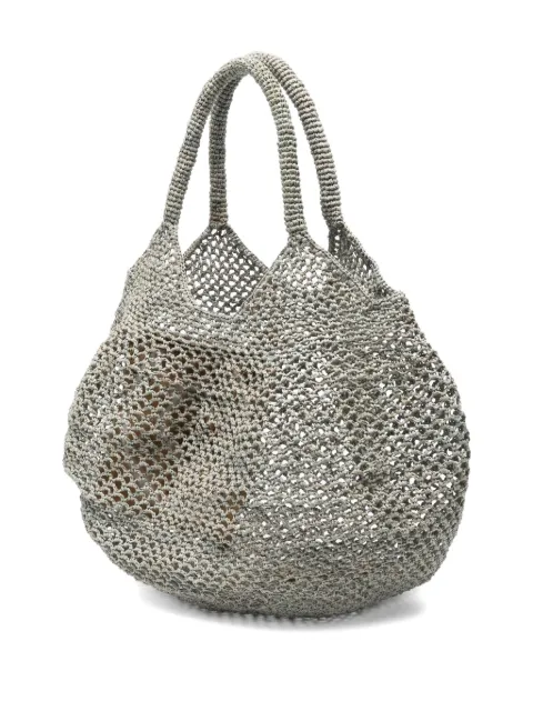 Sans Arcidet Mamabe rafia net-weave tote bag