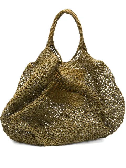 Sans Arcidet Mamabe raffia net-weave tote bag