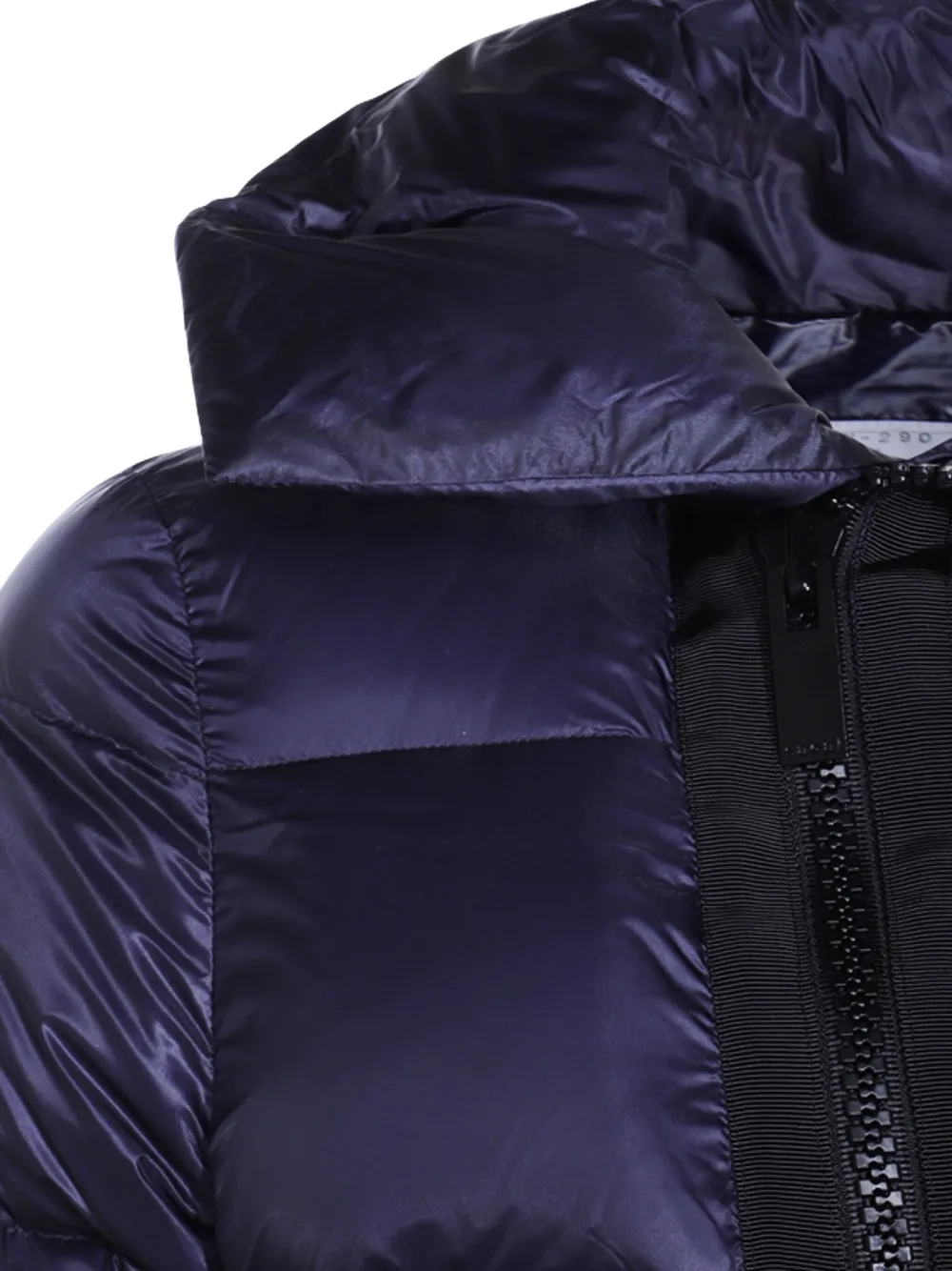 sacai Gewatteerd jack met asymmetrische rits Blauw