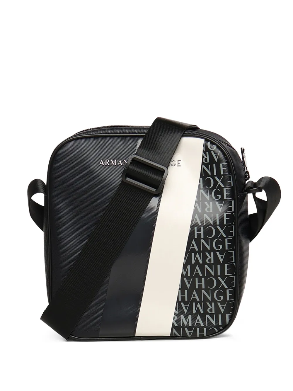 Armani Exchange Dylan geometric-panel messenger bag Blauw