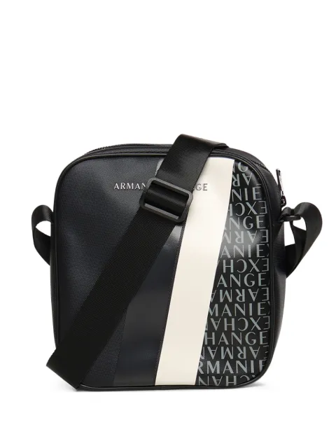Armani Exchange Dylan geometric-panel messenger bag