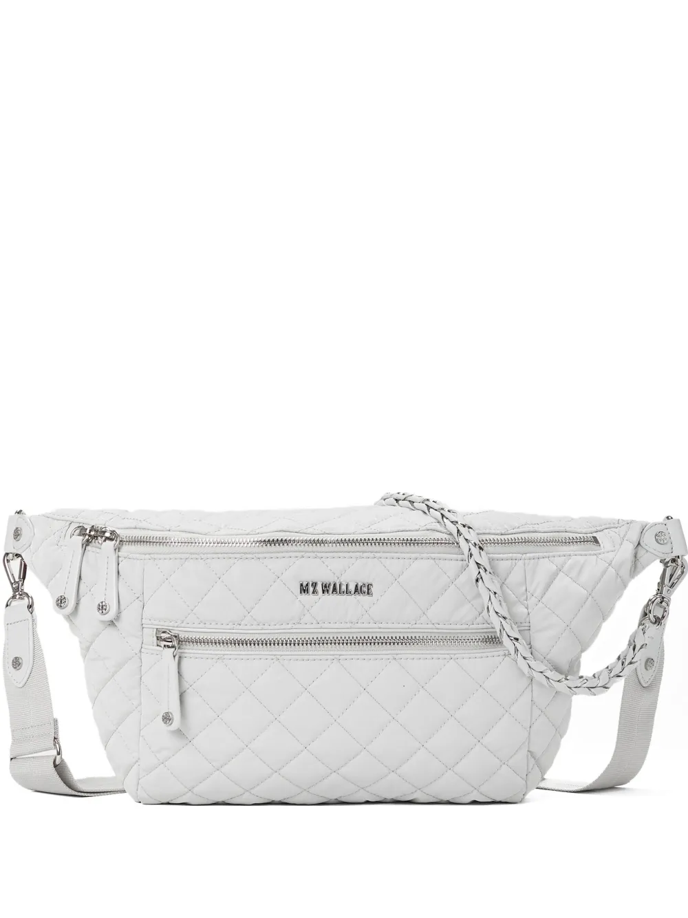 Mz Wallace Buff Crosby quilted cross body bag | White | Image 1