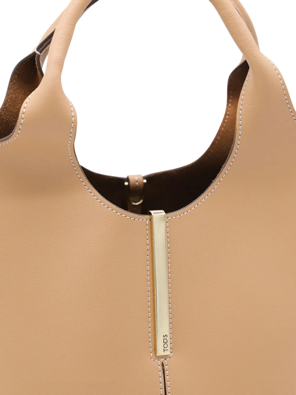 Tod's mini top-handle leather bag Beige