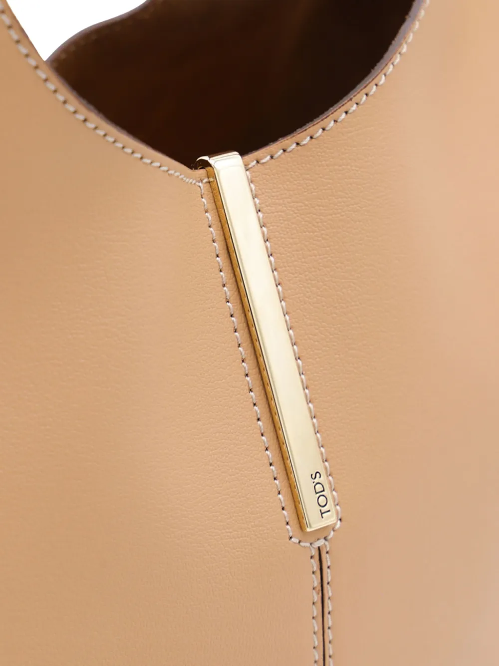 Tod's small top-handle gold-bar tote bag Bruin