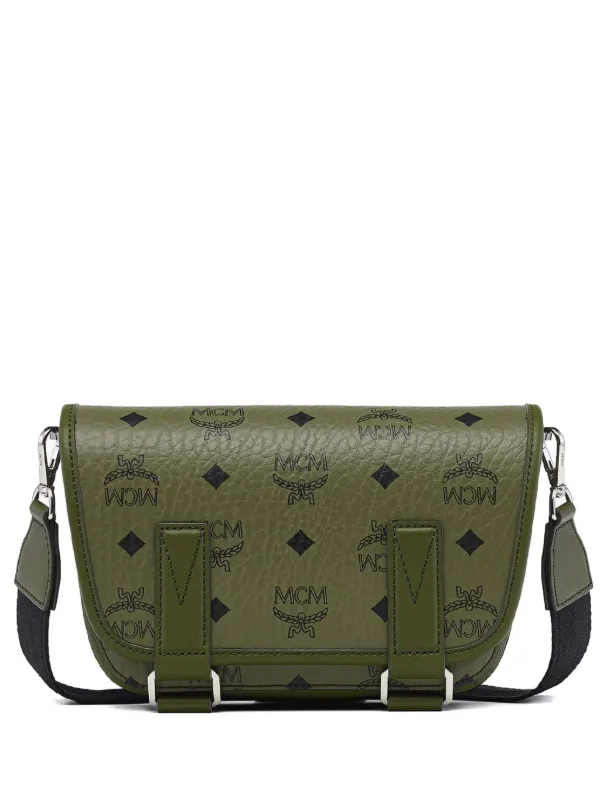 MCM Mini Aren Visetos Monogram Messenger Bag FARFETCH AU