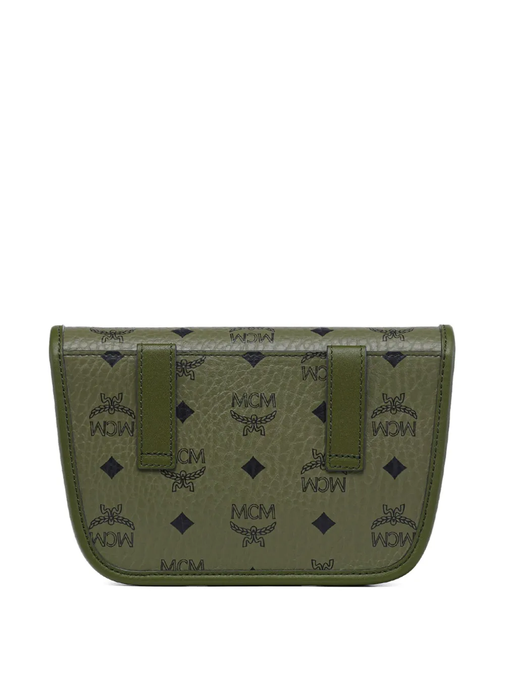 MCM Aren Visetos kleine messengertas met monogram Groen