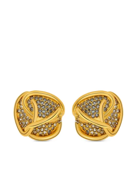 Oscar de la Renta crystal-embellished knot earrings