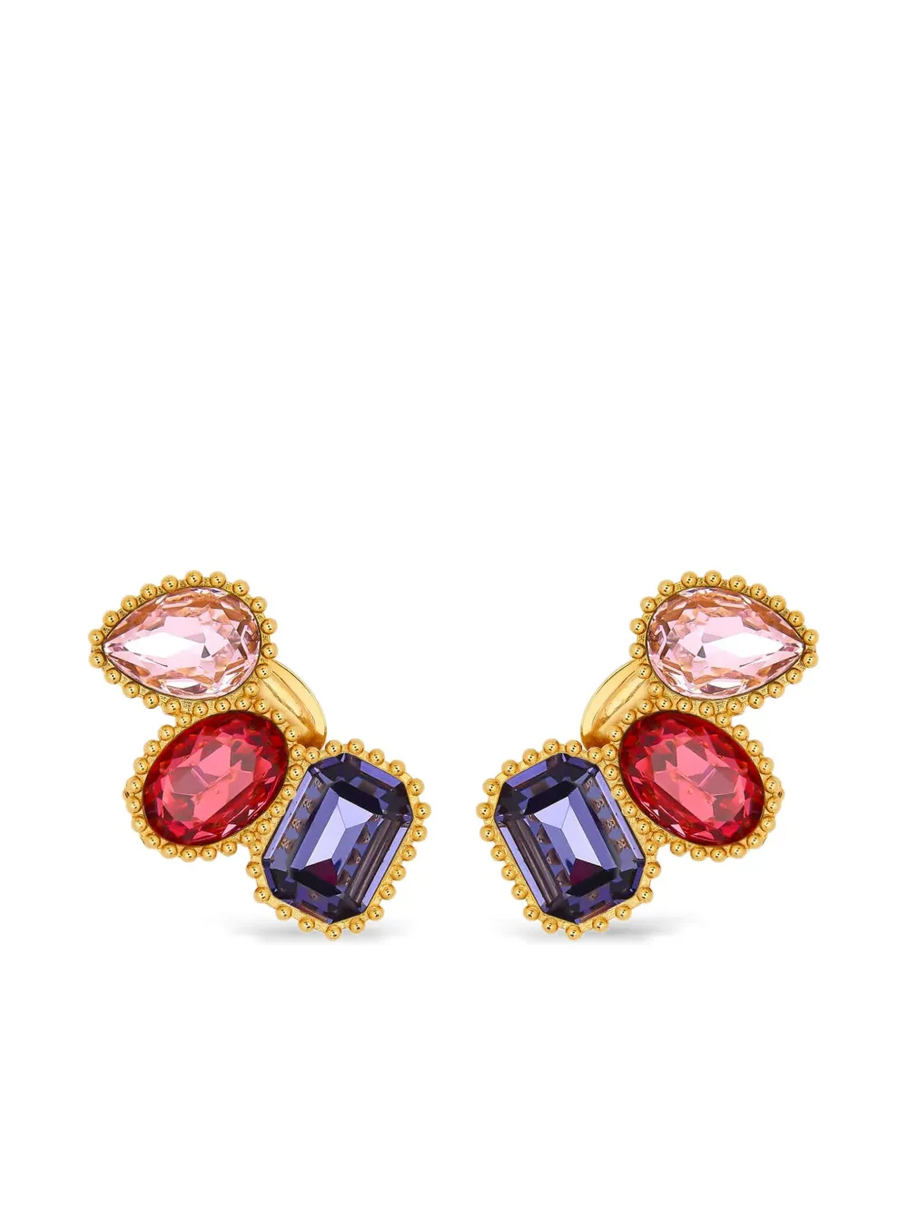 Oscar de la Renta クリスタル ピアス - ピンク Oscar de la Renta クリスタル ピアス - ピンク