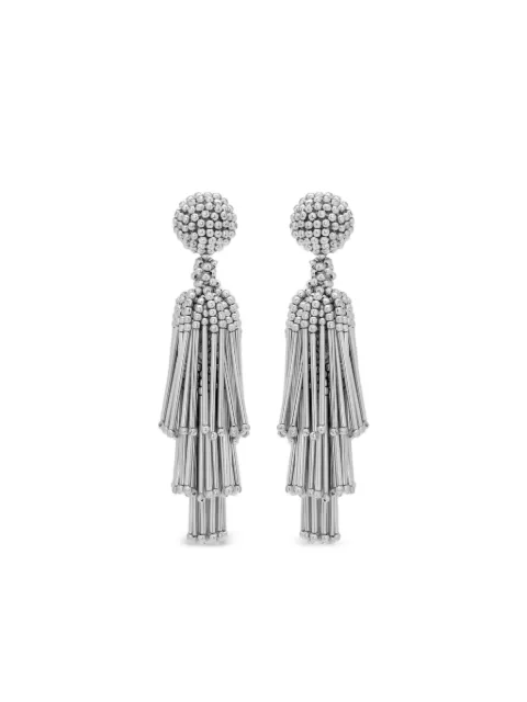 Oscar de la Renta beaded tassel earrings