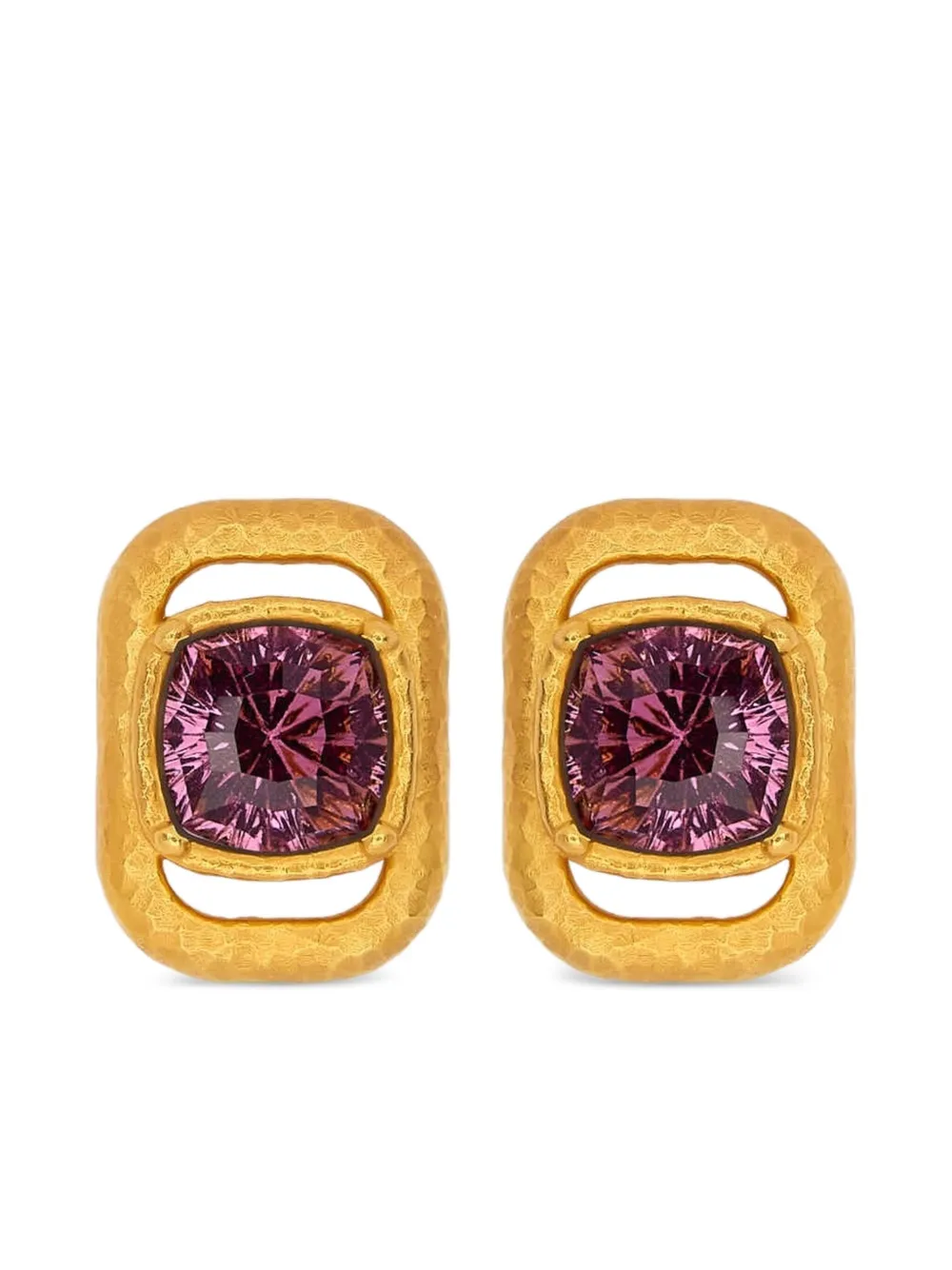 Oscar de la Renta スクエア ピアス - ゴールドトーン Oscar de la Renta スクエア ピアス - ゴールドトーン