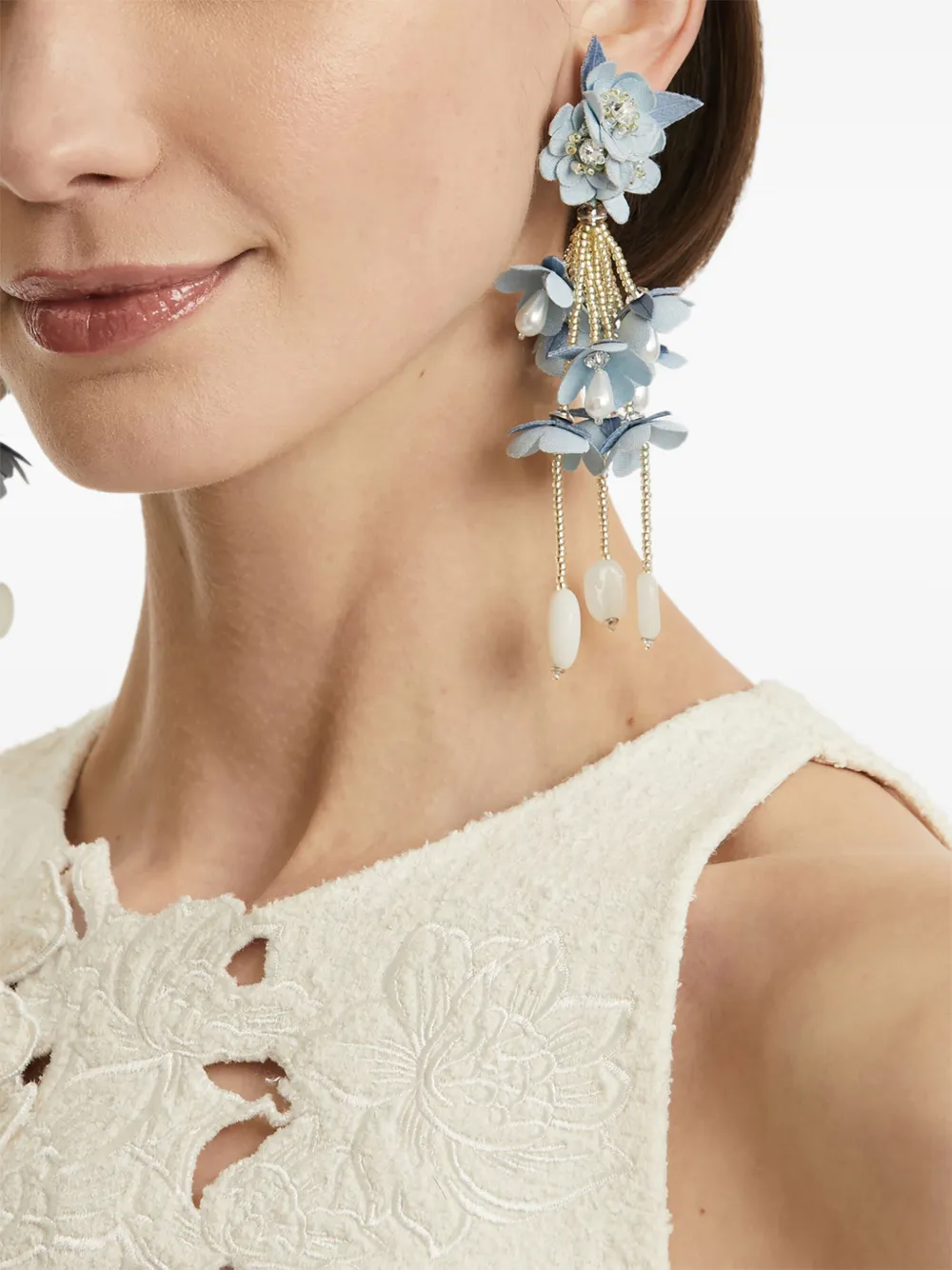 Oscar de la Renta floral-drop earrings | Image 2