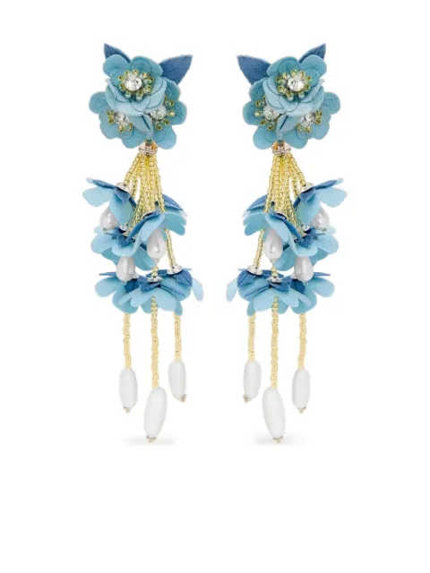 Oscar de la Renta floral-drop earrings