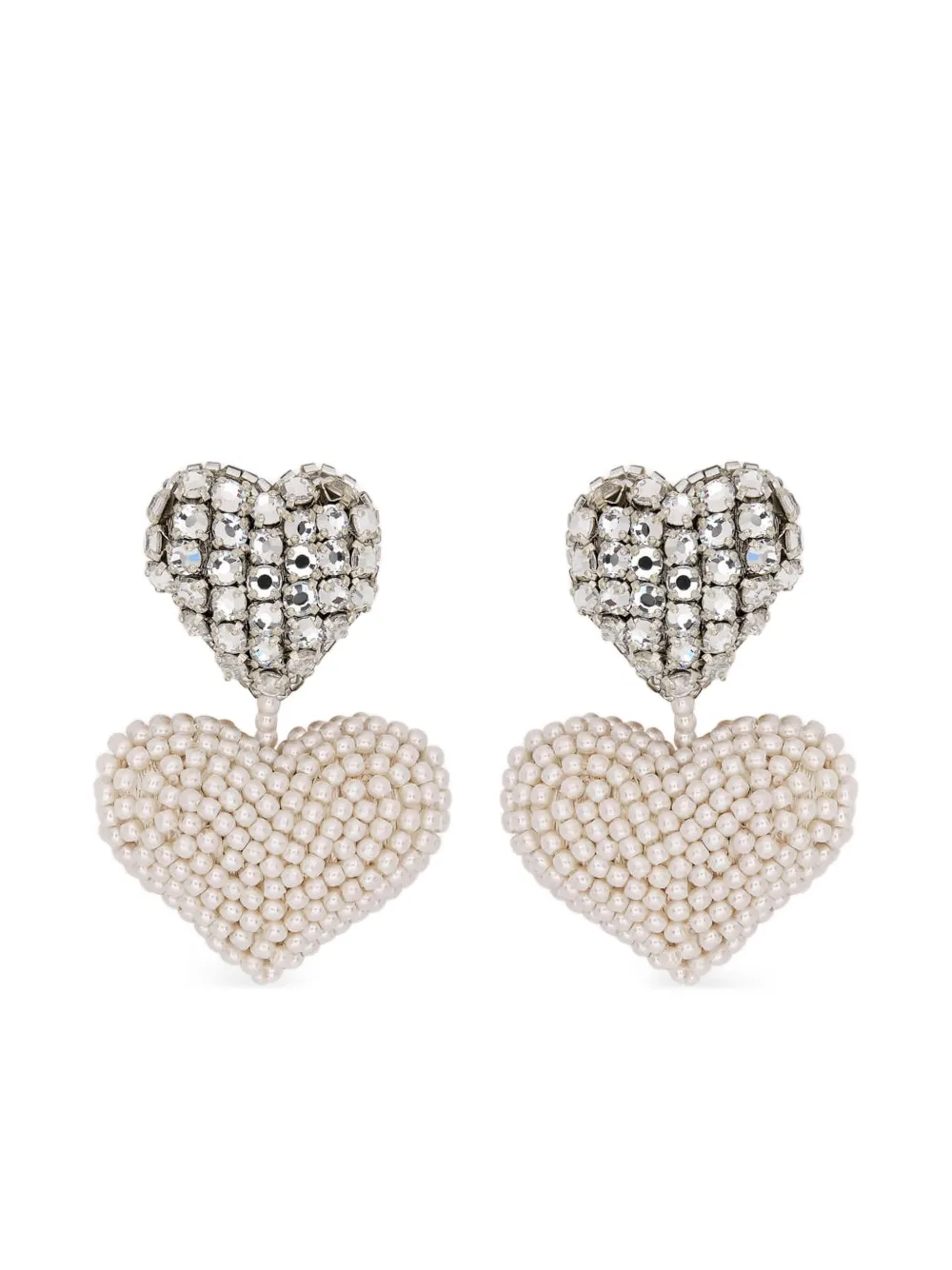 Oscar de la Renta クリスタル ビーズ ピアス - シルバートーン Oscar de la Renta クリスタル ビーズ ピアス - シルバートーン