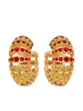 Oscar de la Renta gemstone-embellished hoop earrings - Gold