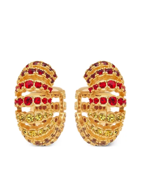 Oscar de la Renta gemstone-embellished hoop earrings