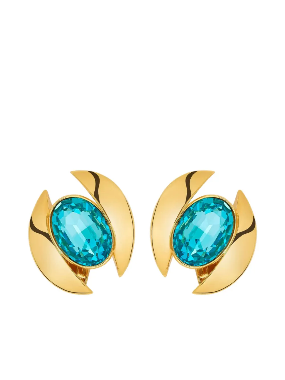 Oscar de la Renta Orecchini con cristalli - Oro