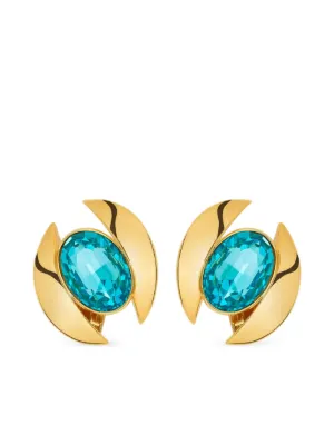 送料関税込★Oscar de la Renta★クリスタル装飾ドロップピアス Oscar de la Renta｜PERIDOTクリスタルドロップイヤリング