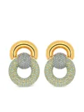 Oscar de la Renta gemstone-embellished circular earrings - Neutrals