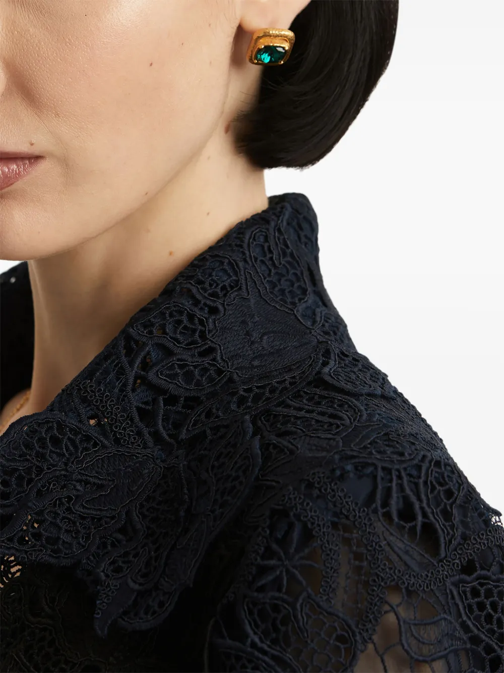 Oscar de la Renta square-frame crystal-embellishment earrings | Image 2