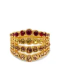 Oscar de la Renta Fan crystal-embellished ring - Gold
