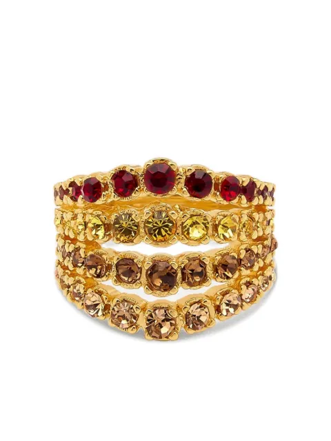 Oscar de la Renta Fan crystal-embellished ring