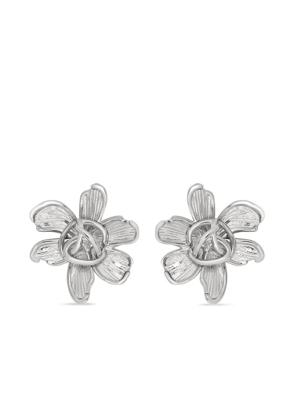 Oscar de la Renta フラワーノット ピアス - シルバートーン Oscar de la Renta フラワーノット ピアス - シルバートーン