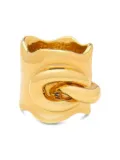 Oscar de la Renta chain-link sculpted ring - Gold