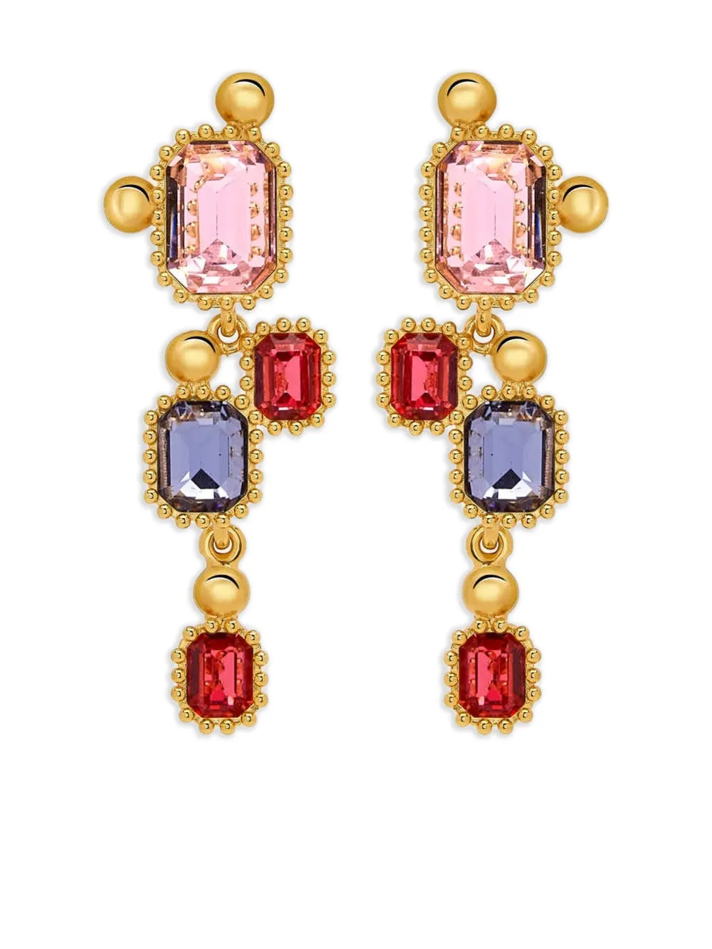 Scramble clip-on earrings