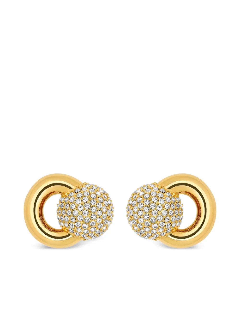 Oscar de la Renta クリスタル ピアス - ゴールドトーン Oscar de la Renta クリスタル ピアス - ゴールドトーン