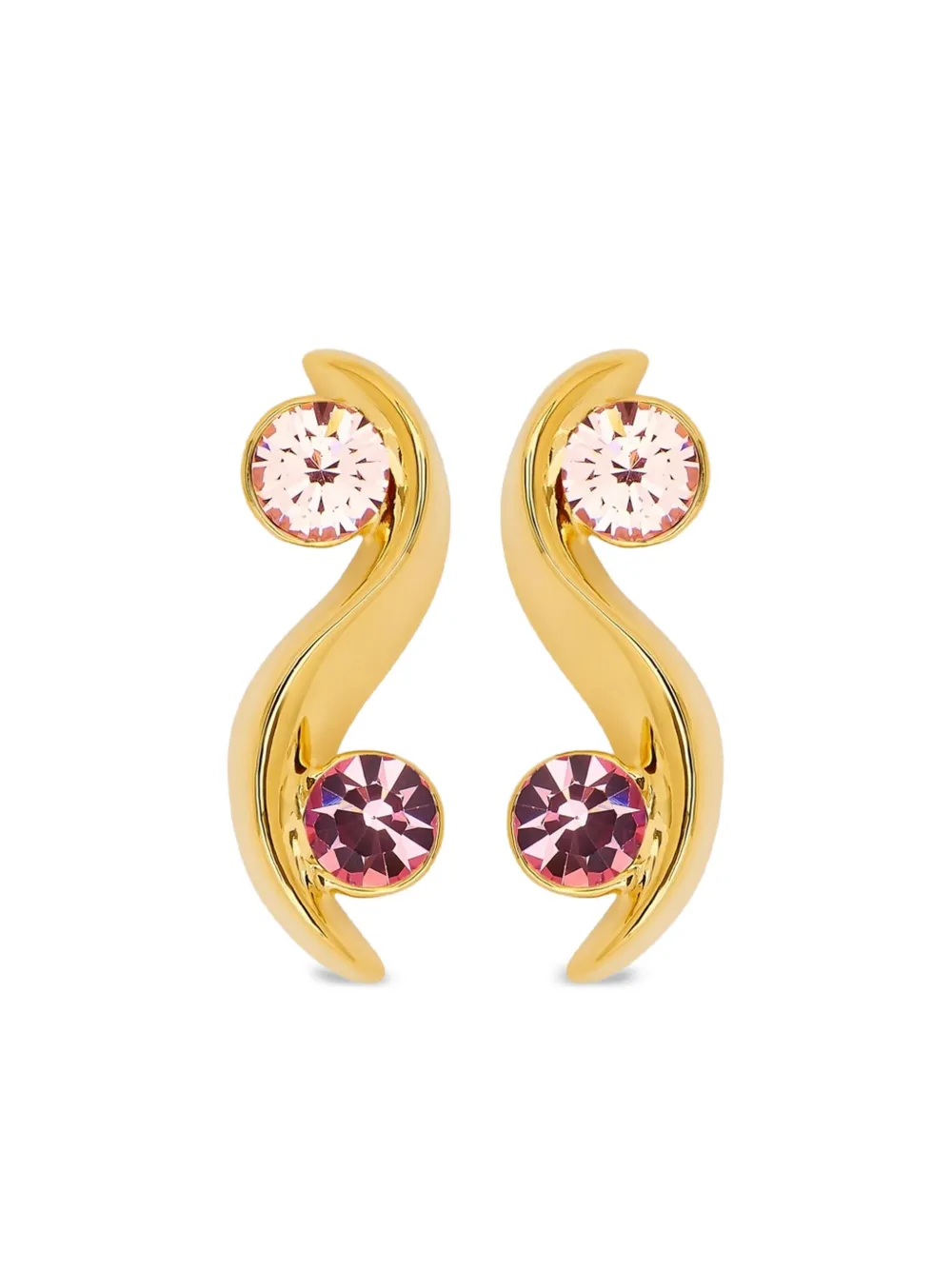 Oscar de la Renta クリスタル ピアス - ピンク Oscar de la Renta クリスタル ピアス - ピンク