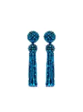 Oscar de la Renta beaded tassel earrings - Blue