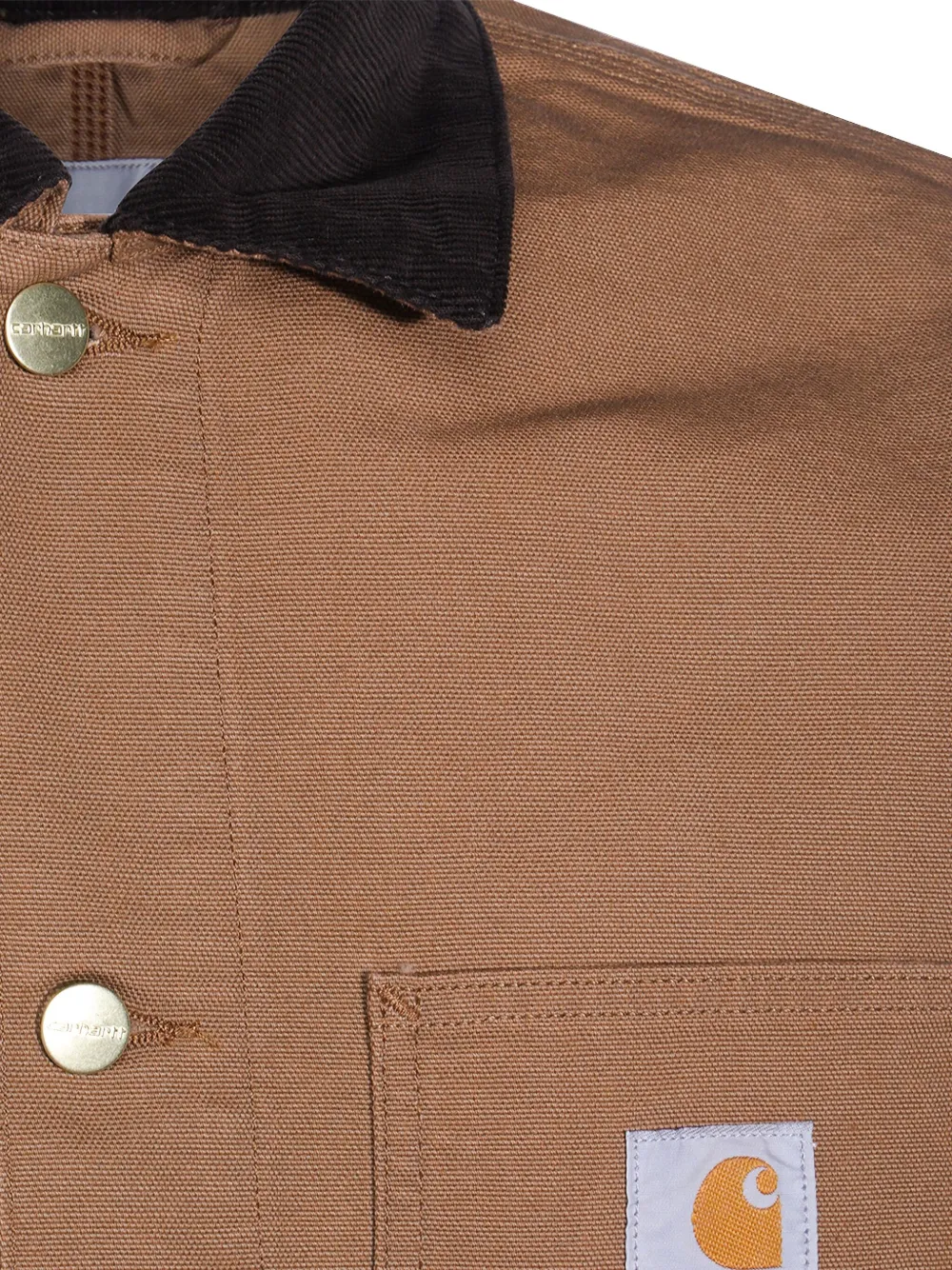 Carhartt WIP Jack met ribfluwelen kraag en knoopsluiting Bruin