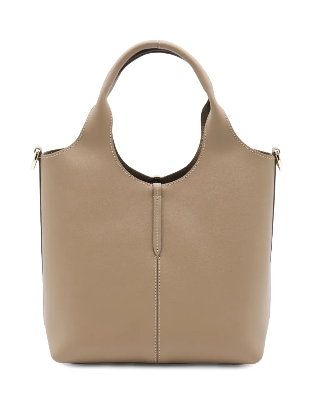 Tod's mini top-handle gold-bar bag Beige
