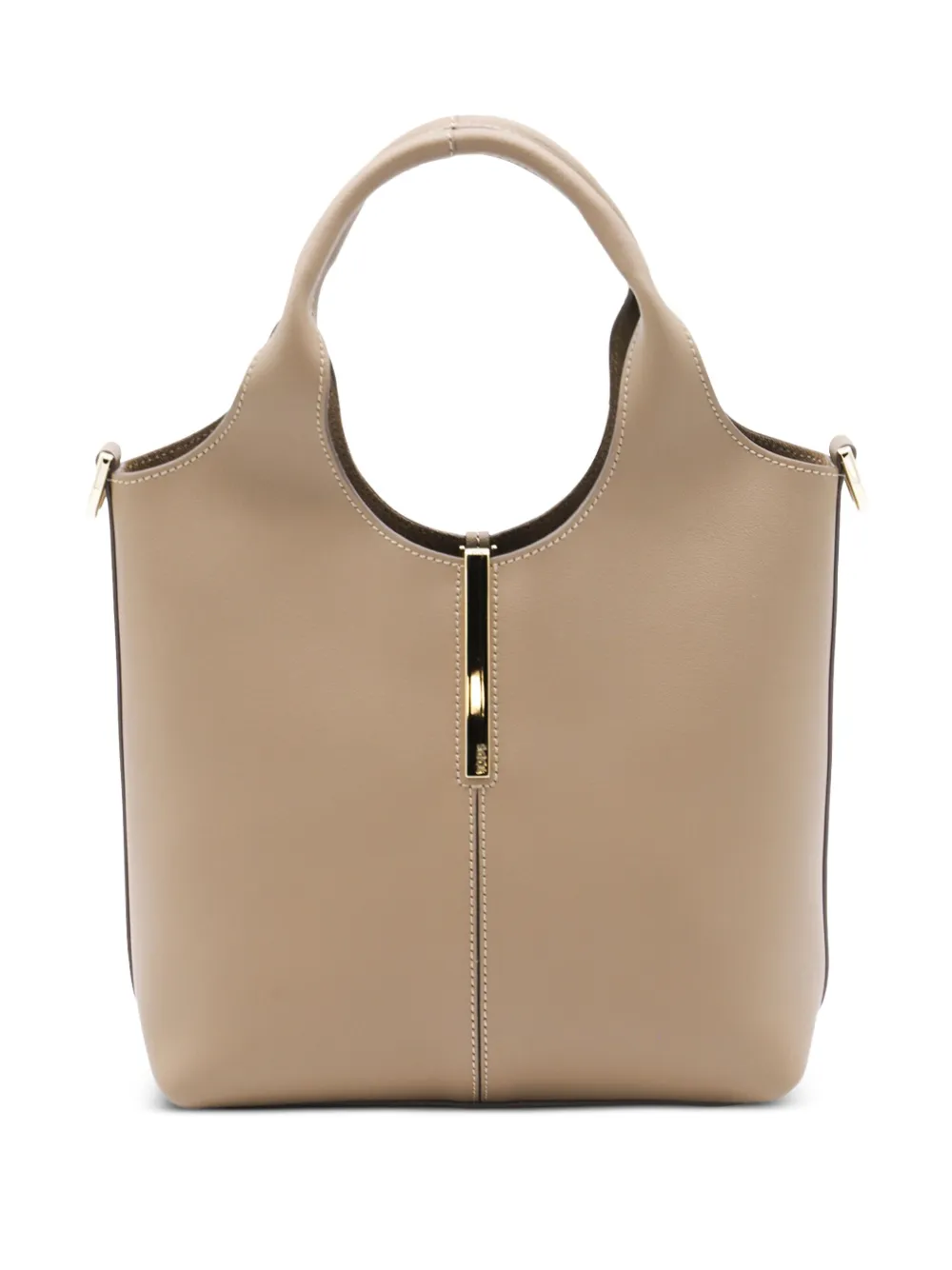 Tod's Kleine tas met goudkleurige band en handgreep Beige