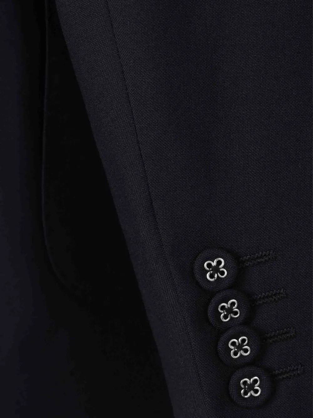 Officine Generale Wollen blazer met enkele rij knopen Blauw