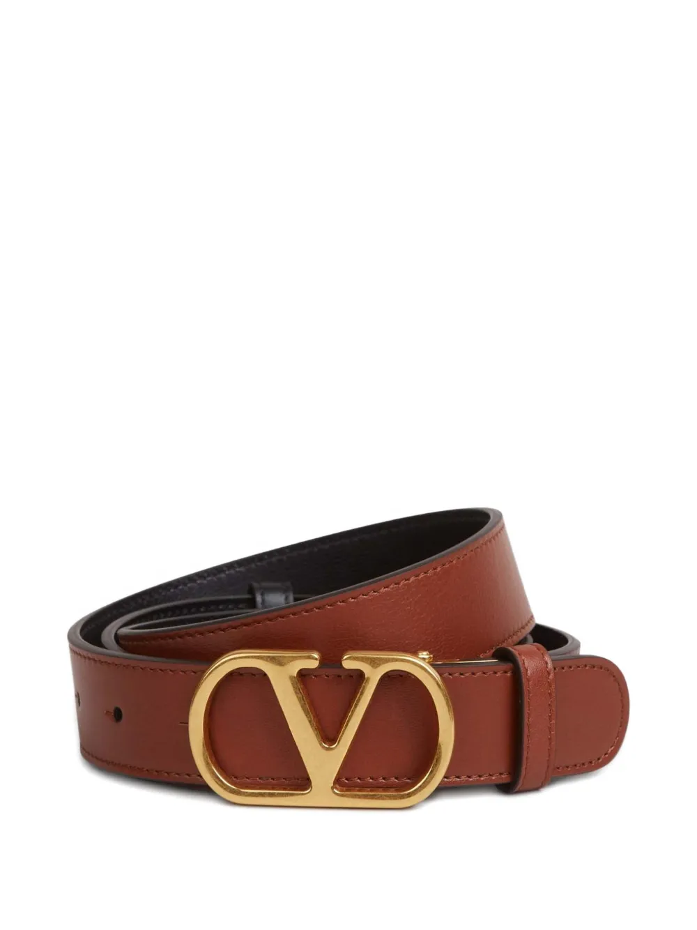 Valentino Garavani VLogo Signature leather belt | Brown | Image 1