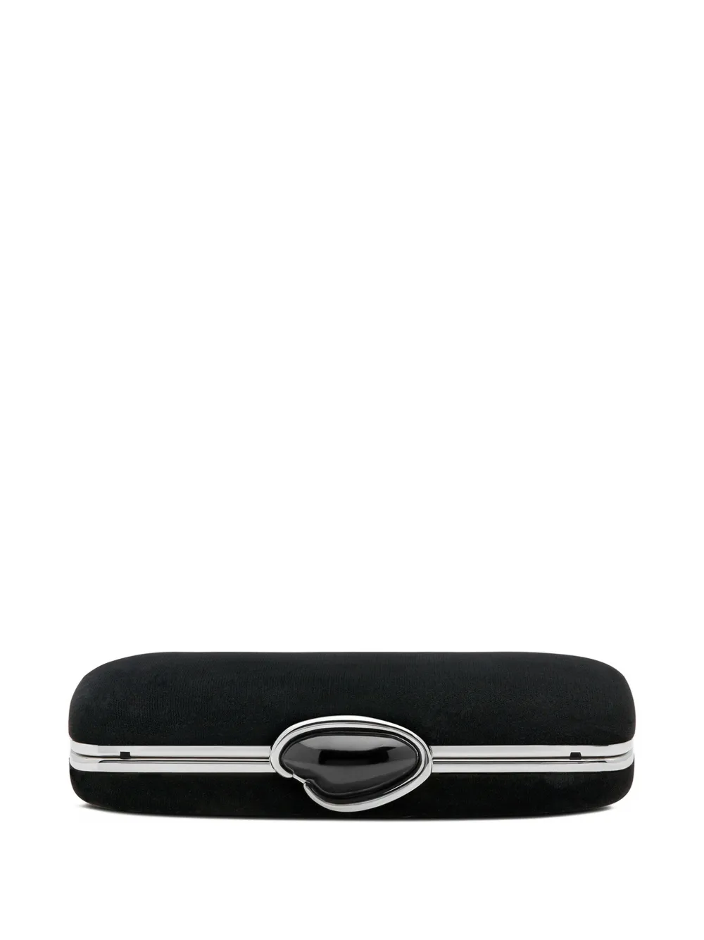 Oscar De La Renta O Minaudière Velvet Clutch Bag In Black