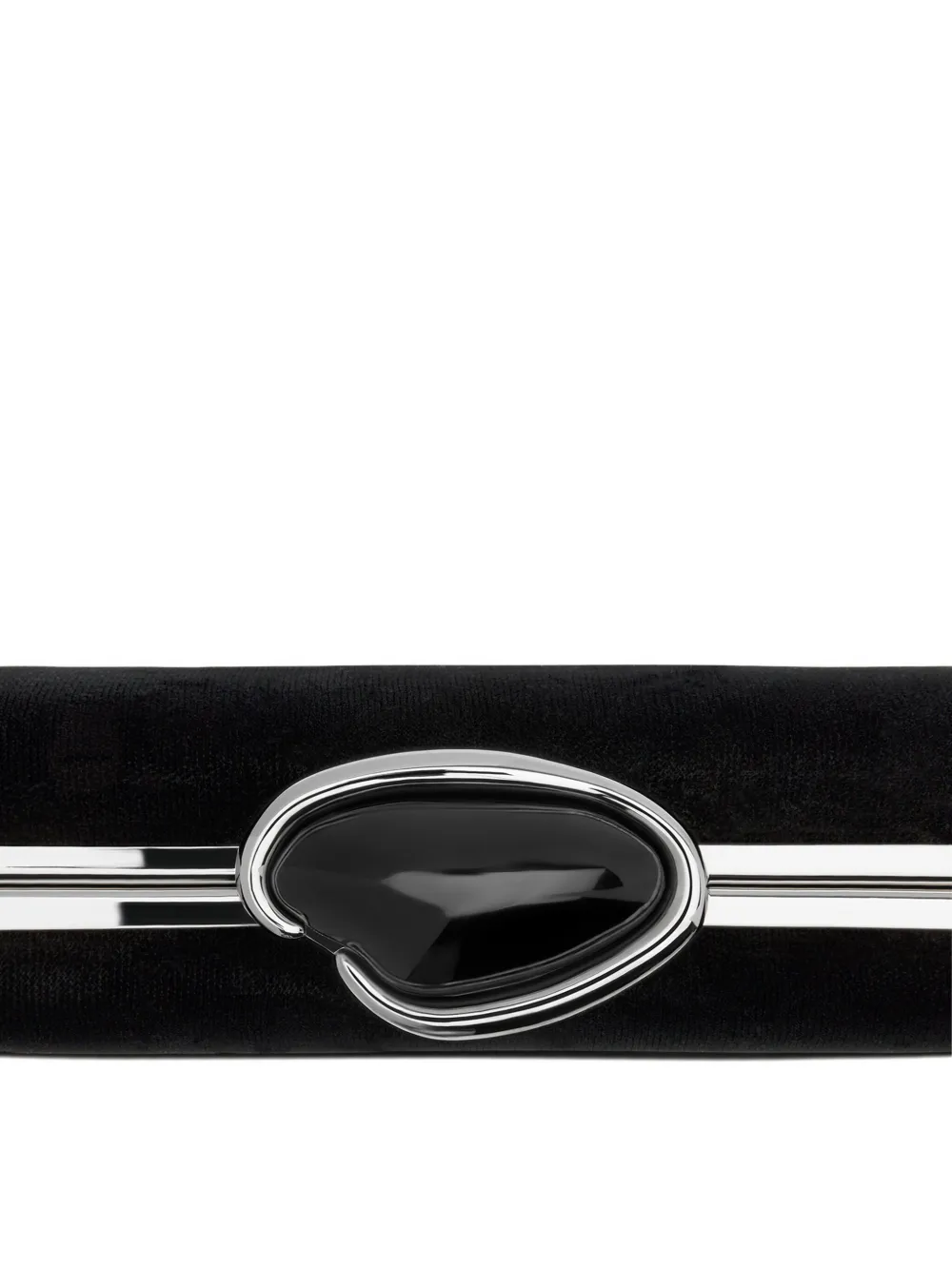 Oscar de la Renta O Minaudière fluwelen clutch Zwart
