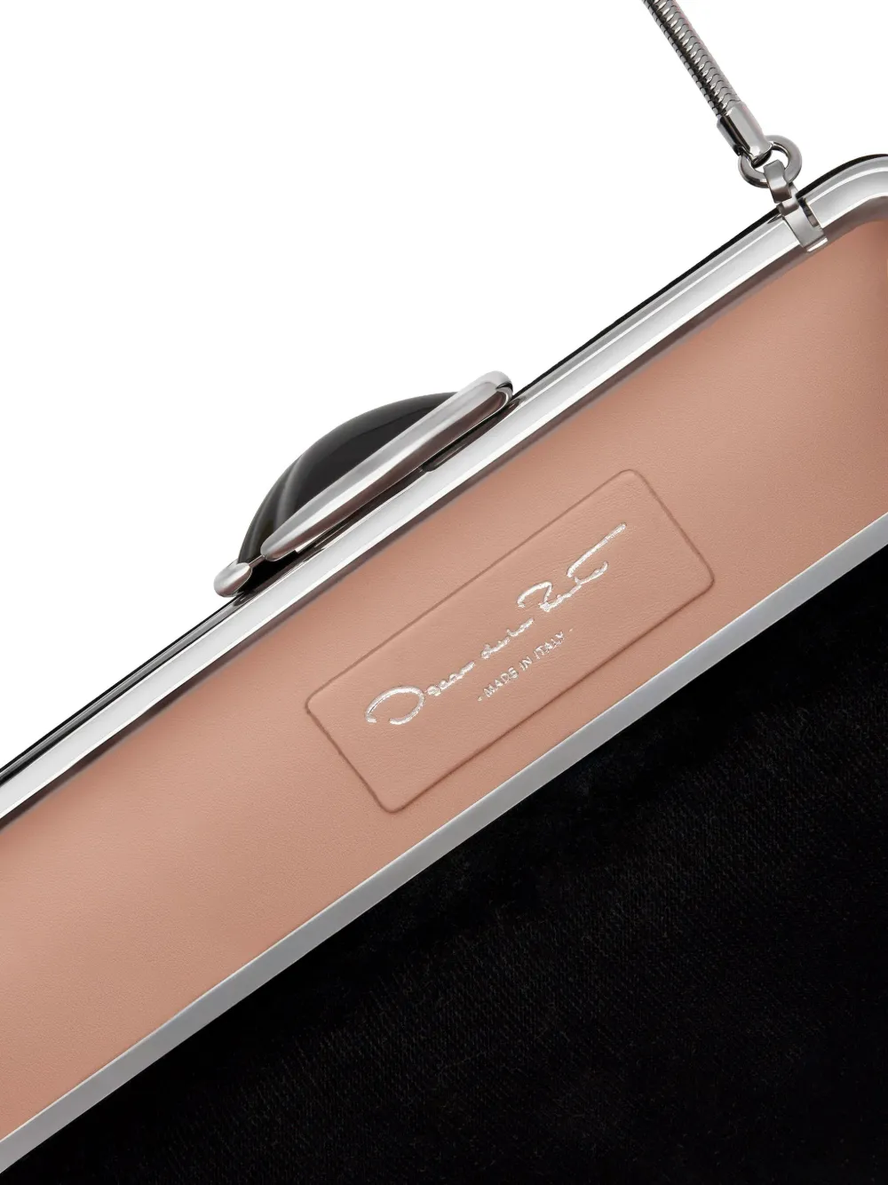 Oscar de la Renta O Minaudière fluwelen clutch Zwart