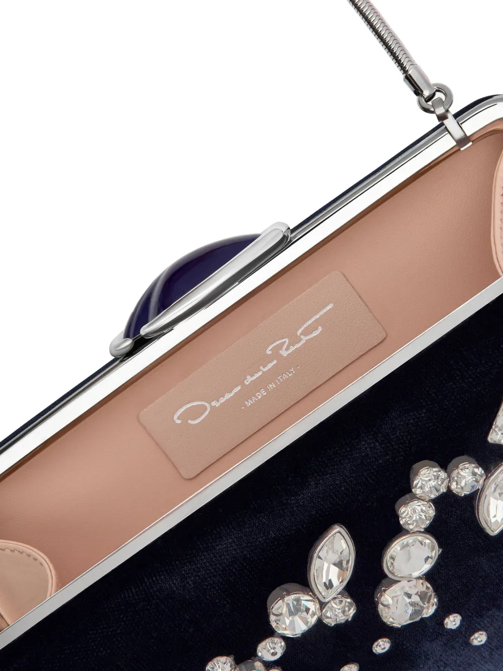 Oscar De La Renta Clutch Mit Kristallen In Blue